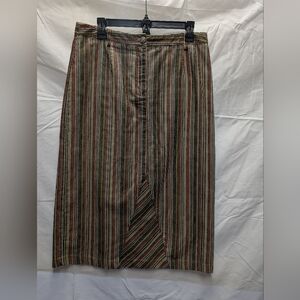 mac & jac Vintage Striped Corduroy Skirt - Size 10